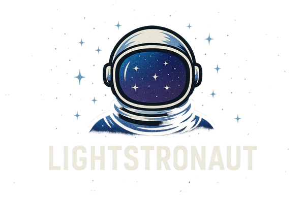 Logo completo para Lightstronaut con texto